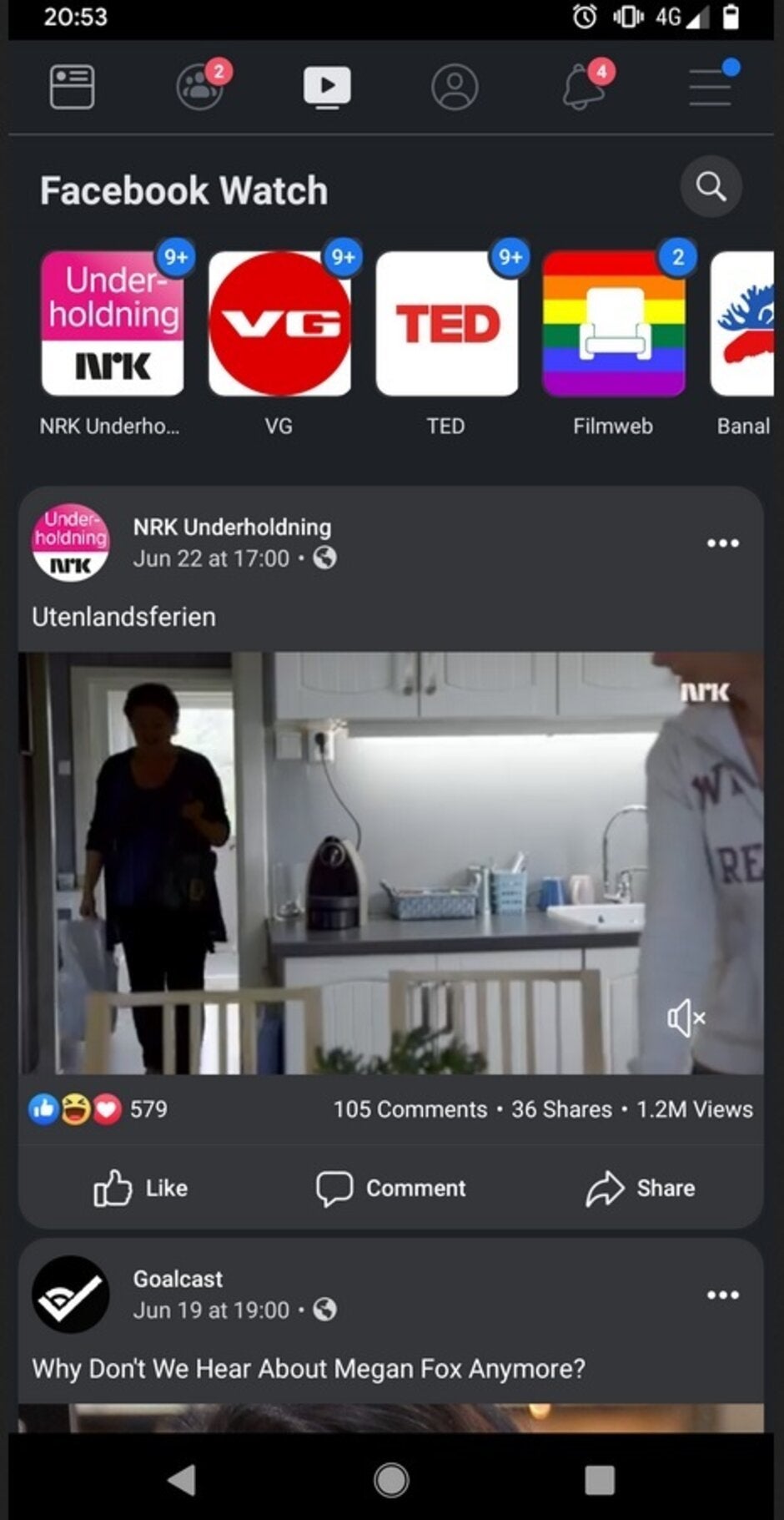 Facebook appeared in Dark mode for a Reddit user several months ago - Screenshot catches Facebook's Android app in Dark mode