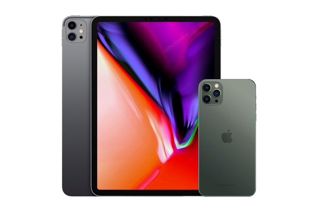 2020 iPad Pro with iPhone 12 Pro concept render by Ben Geskin - iPad Pro with revolutionary display tech, faster chipset could debut in Q3 2020