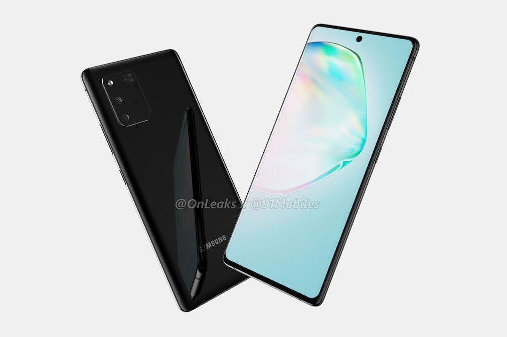 The Galaxy Note 10 Lite should cost less than the Galaxy S10 Lite - Early Galaxy Note 10 Lite renders corroborate square camera, S Pen support