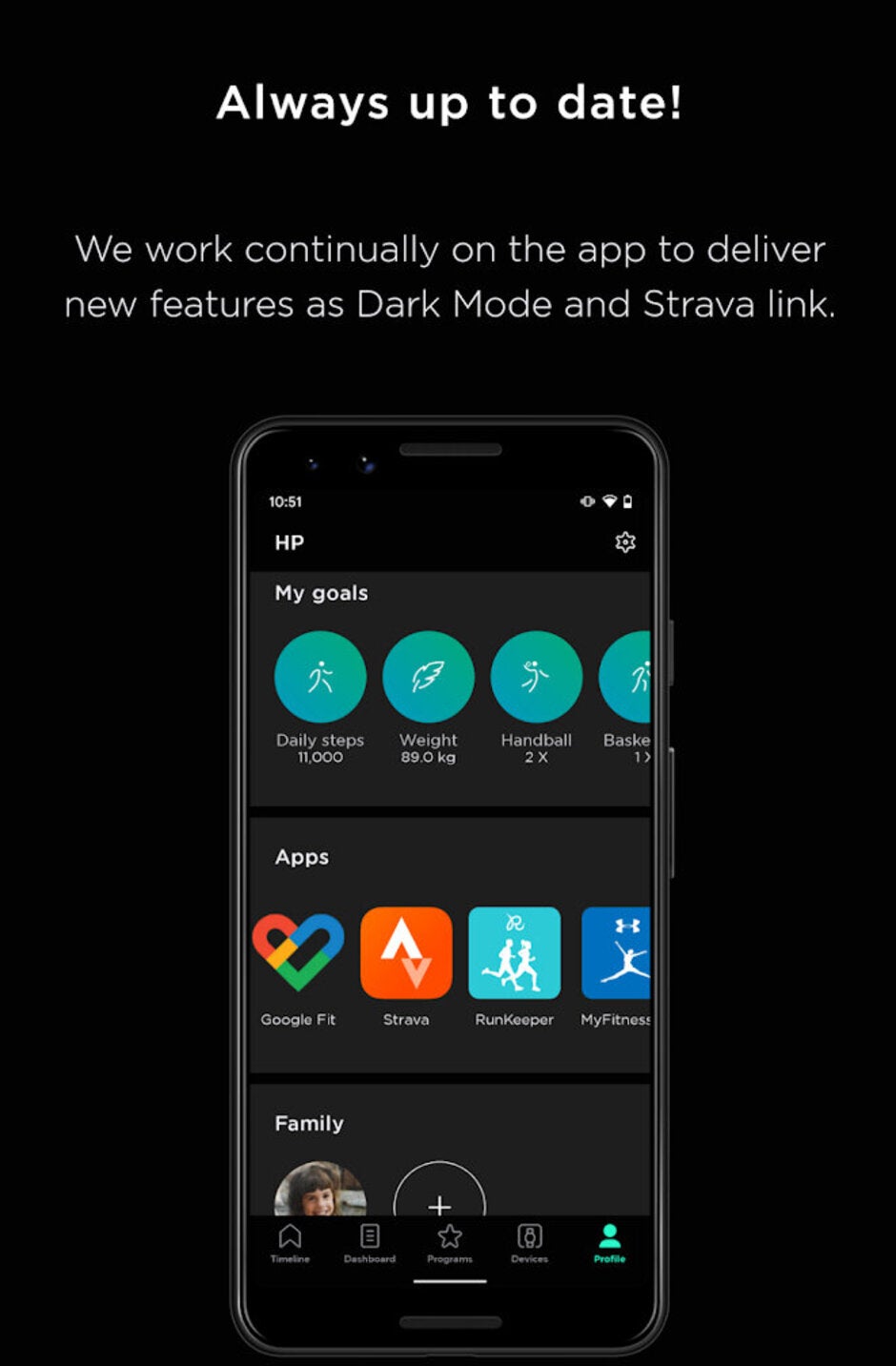 Withings app updated with dark theme, Google Fit and Strava integration
