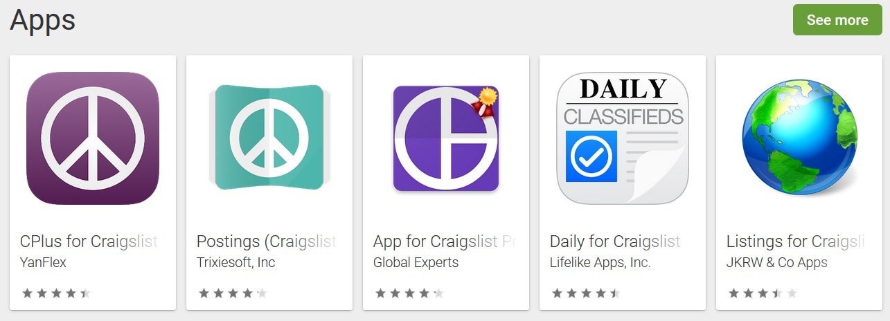 After one week, the official Android Craigslist app does not show up when searched for in the Play Store - Google fixes issue that kept new Android apps from being found in the Play Store