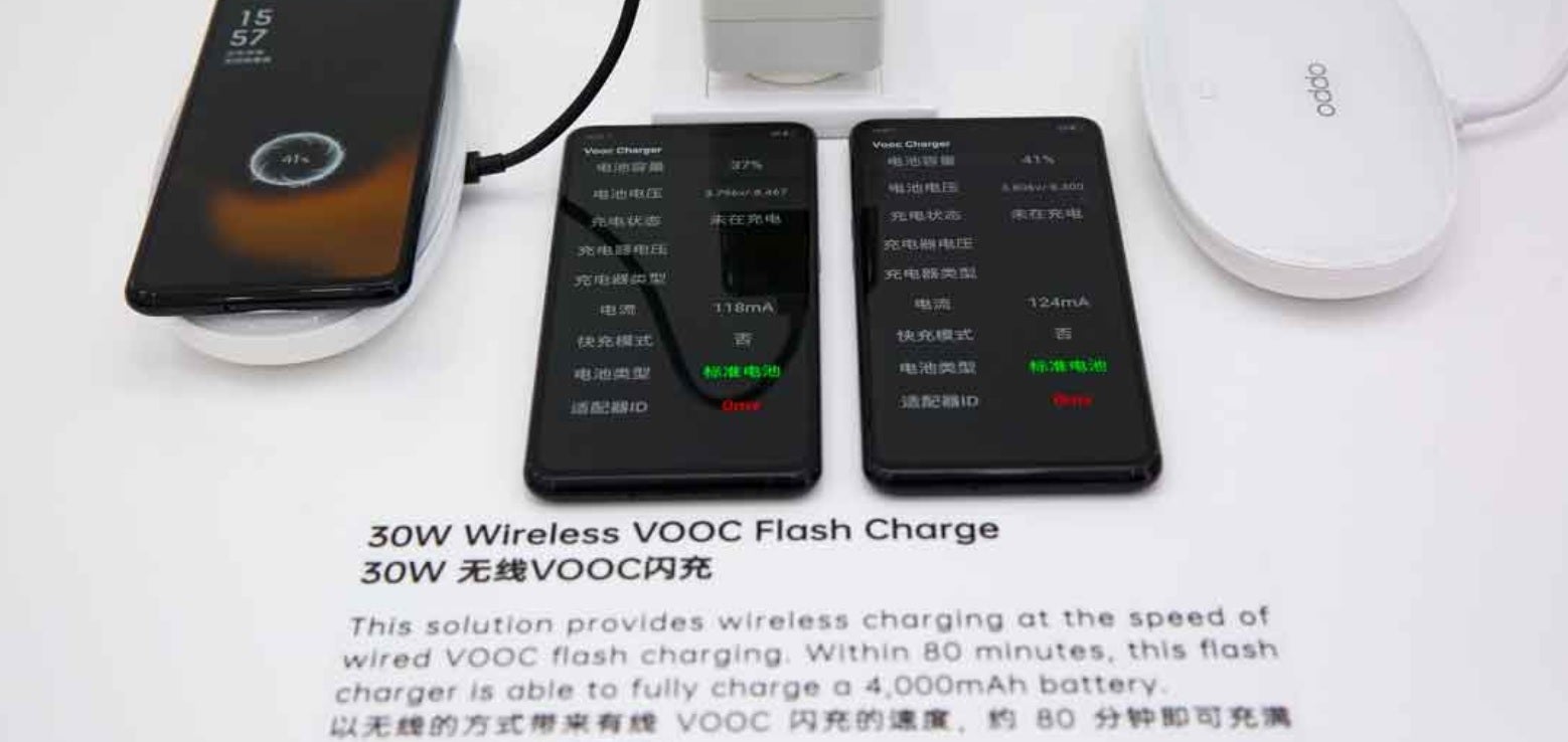 Oppo's prototype uses a 30W wireless charger since it has no charging ports - Look Ma! Oppo's prototype handset has no buttons, no ports