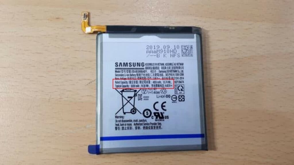 Purported Galaxy S11 Plus battery shows 5100mAh typical capacity - Samsung to use 5000mAh LG batteries in the Galaxy S11+ for the first time