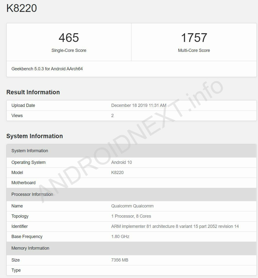 This mysterious Xperia benchmark gives the first glimpse of the Snapdragon 765&#039;s performance