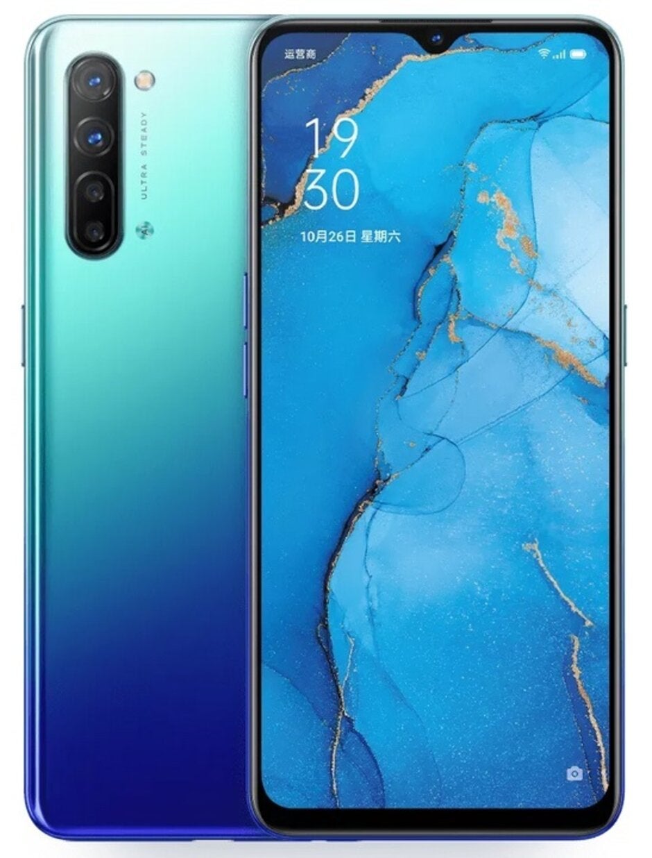 Oppo Reno3 in Blue Starry Night - Oppo's new Reno3 models add 5G but remove a familiar feature