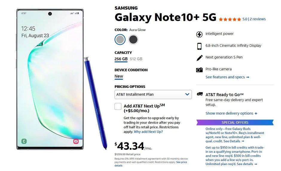 AT&amp;T's consumer 5G customers can use the Samsung Galaxy Note 10+ 5G to access the faster data speeds - AT&T nearly doubles its consumer 5G coverage; is your city on the list?