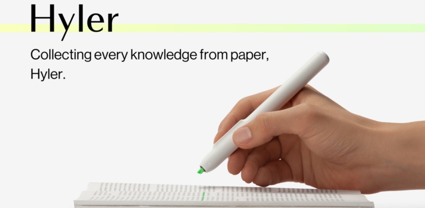 Hyler is a smart highlighter that digitizes text printed on paper - Here are the cool incubator projects and startups Samsung will display at CES next month
