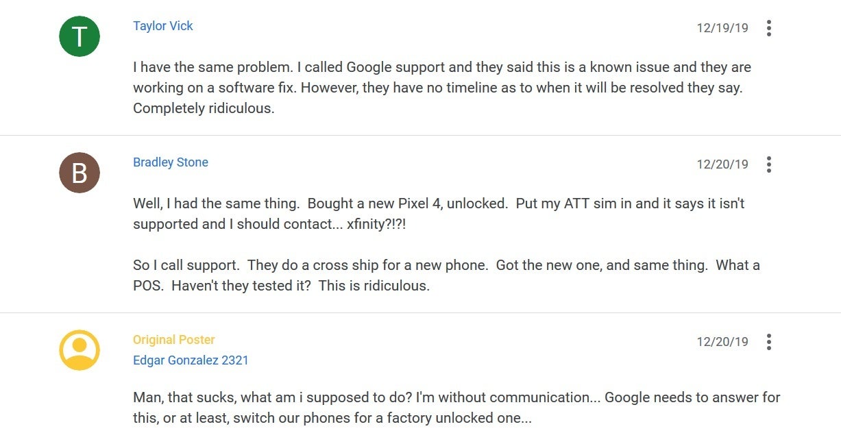 Several Pixel 4 buyers&amp;nbsp; posted their sad tale on the Pixel Phone Help site - Google is shipping the wrong phone to some Pixel 4 buyers; sloppy fulfillment or a bug?