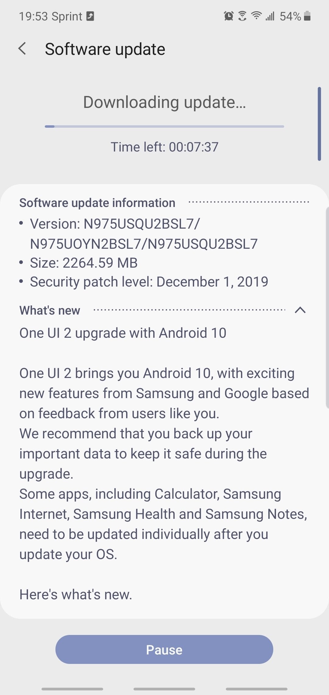 Android 10 update for Sprint Galaxy Note 10 - Sprint rolls out Android 10 update for Samsung Galaxy Note 10 and Note 10+