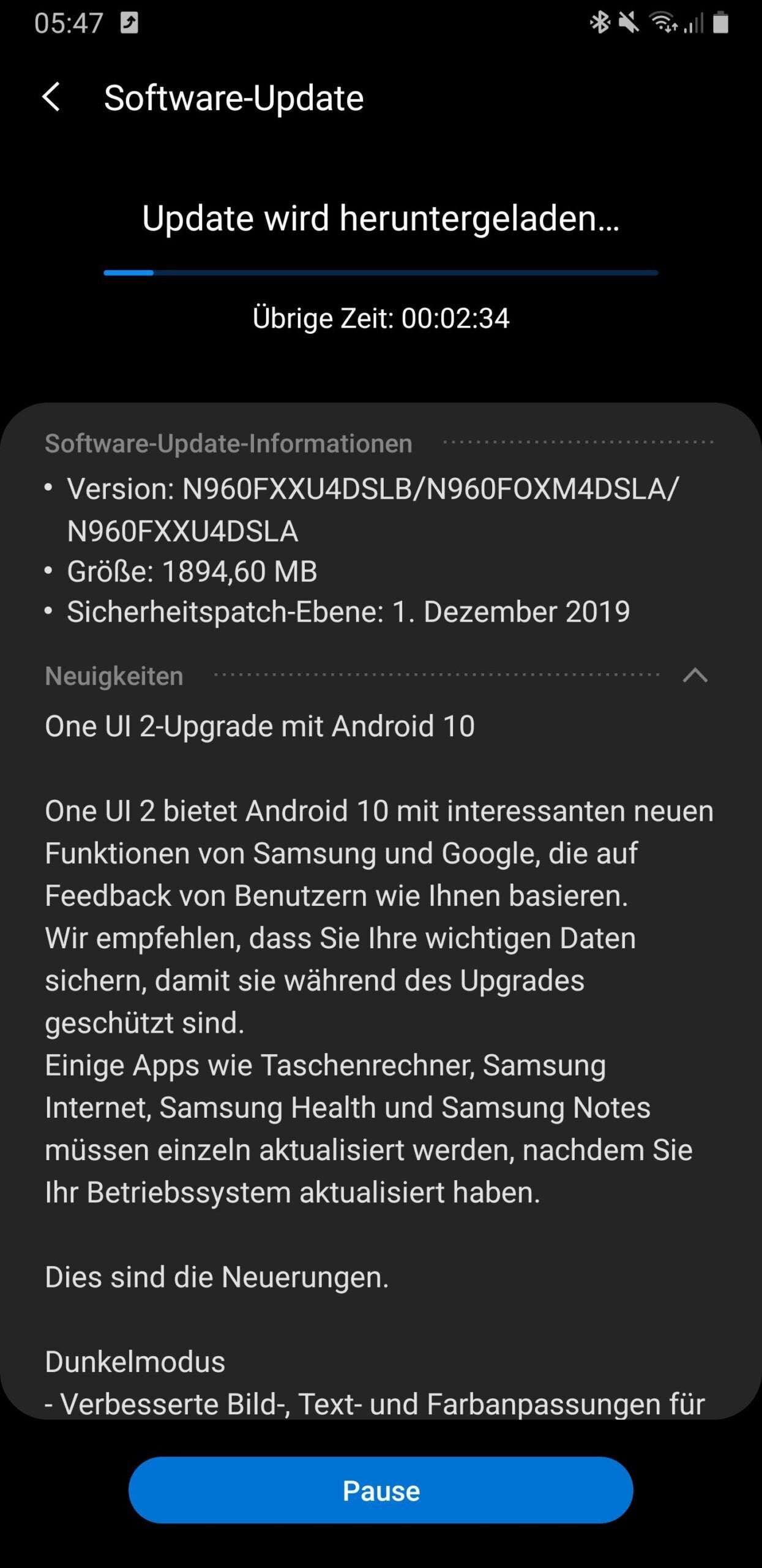 Android 10 update for Samsung Galaxy Note 9 - Samsung Galaxy Note 9 starts receiving Android 10 update