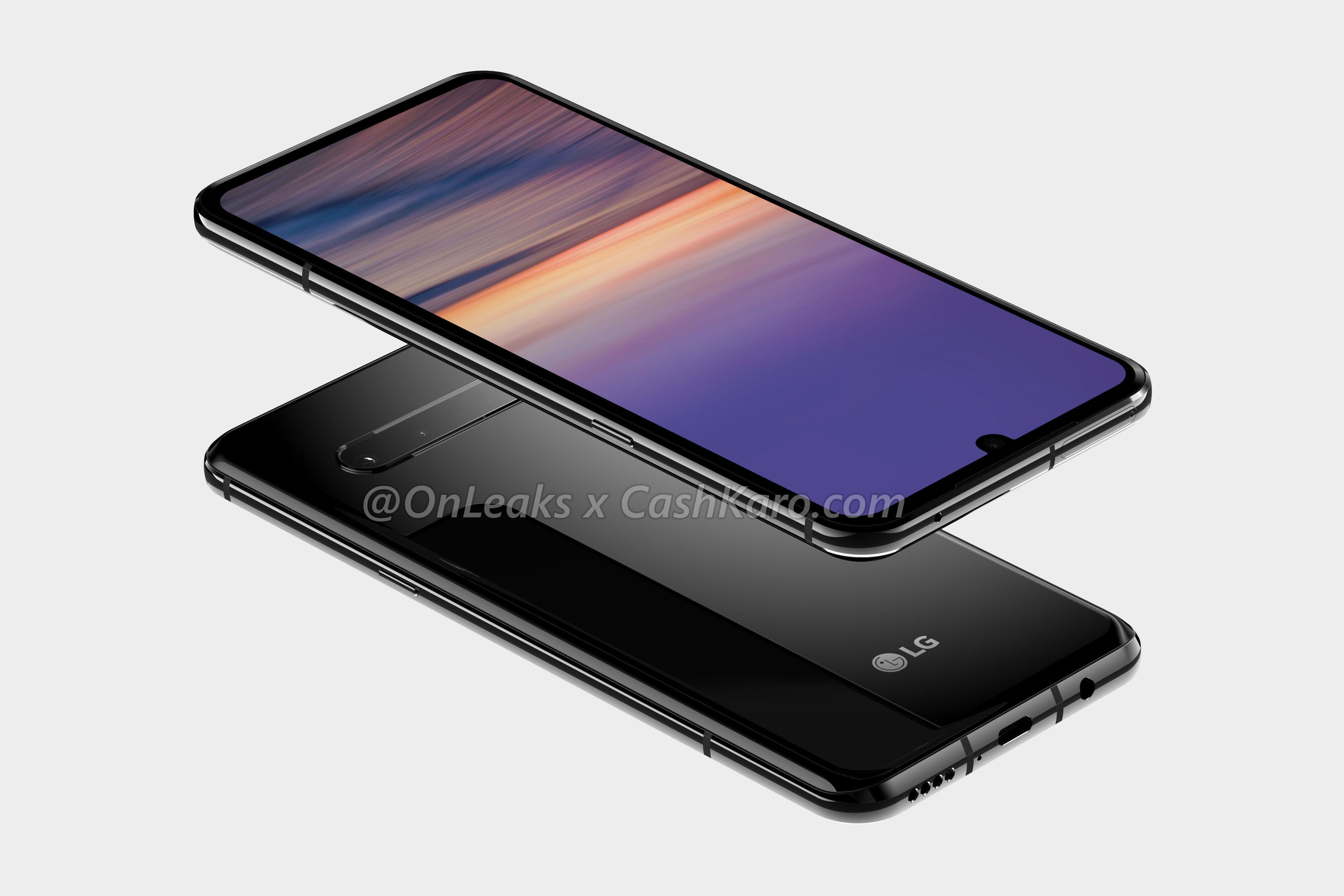 LG G9 ThinQ CAD-based render - Alleged LG G9 ThinQ renders show quad-camera setup, notched display