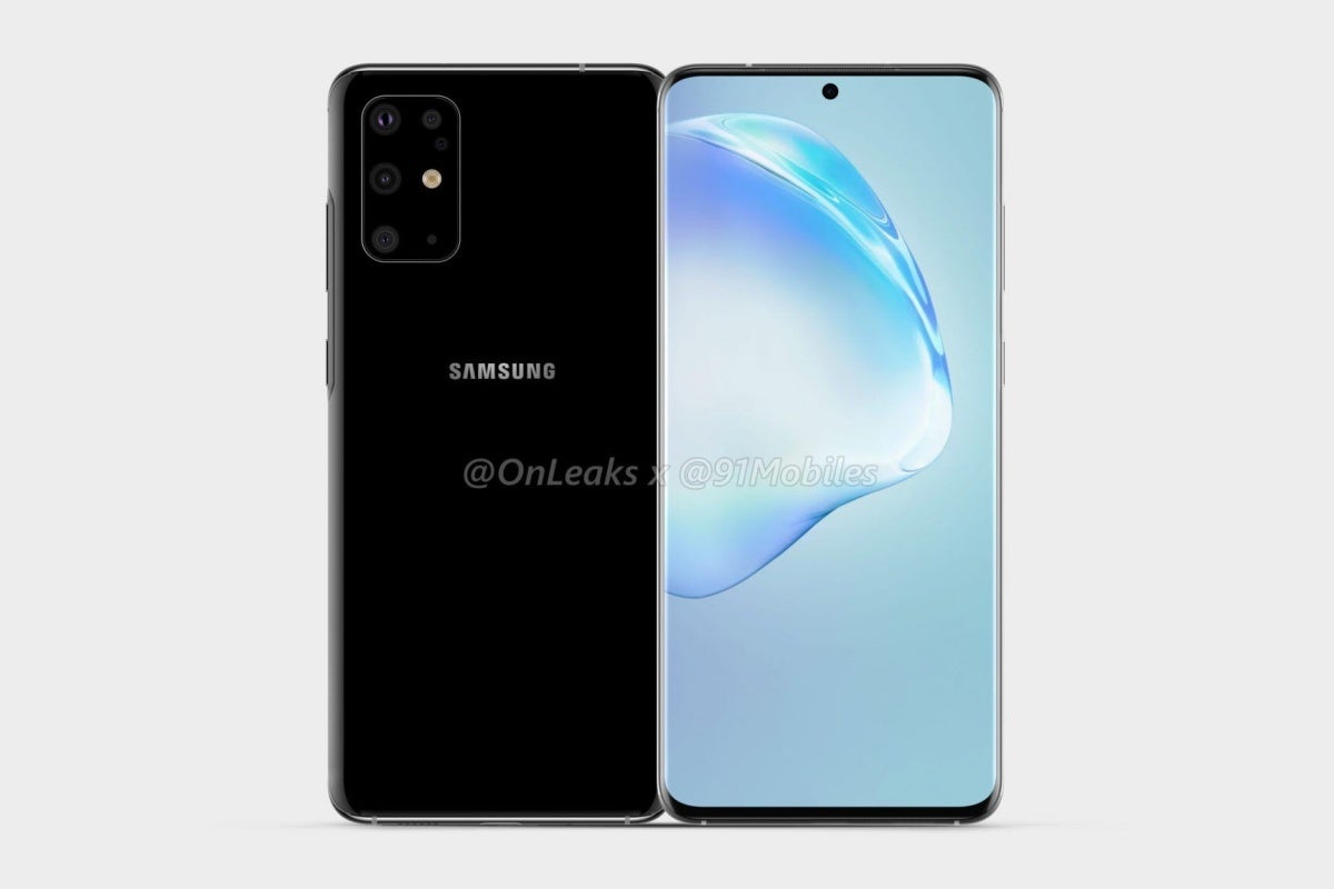 Leaked render of the regular S11, now expected to be called S20 Plus - Samsung secretly &#039;confirms&#039; foldable Galaxy Bloom and Galaxy S20 names