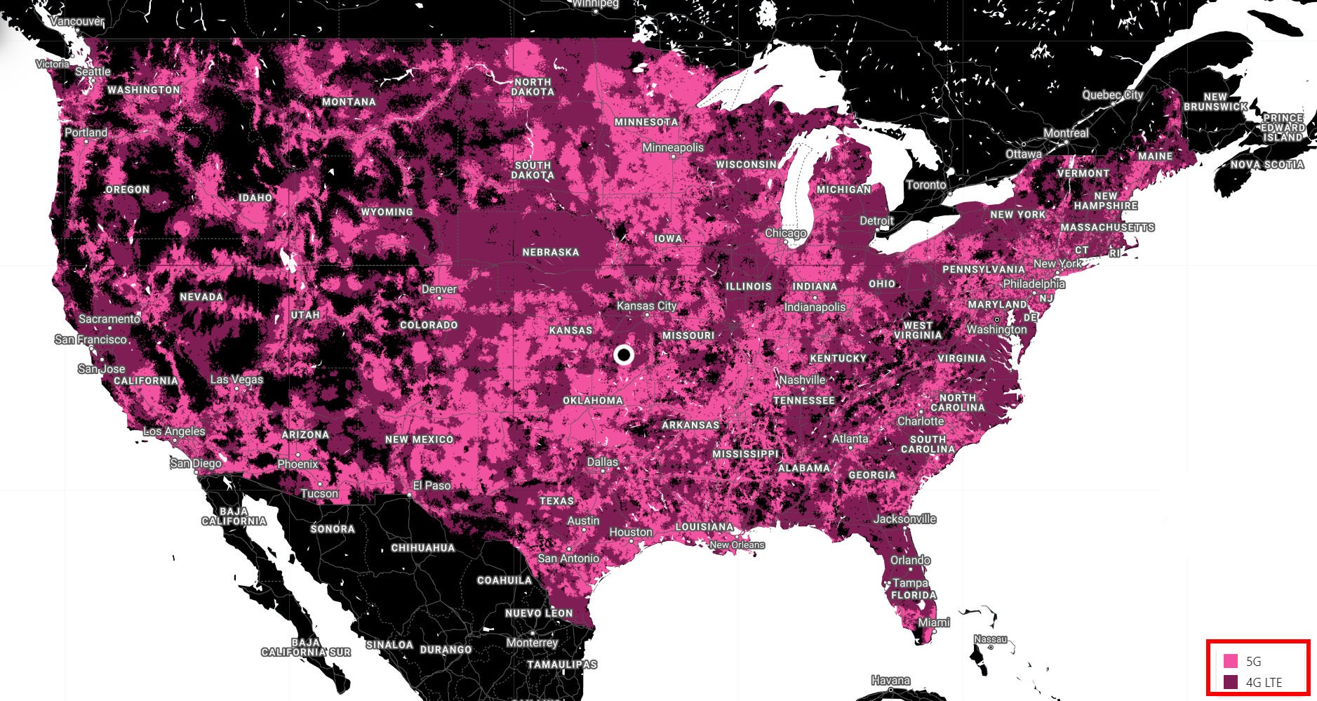 TMobile 5G network coverage map which cities are covered? PhoneArena