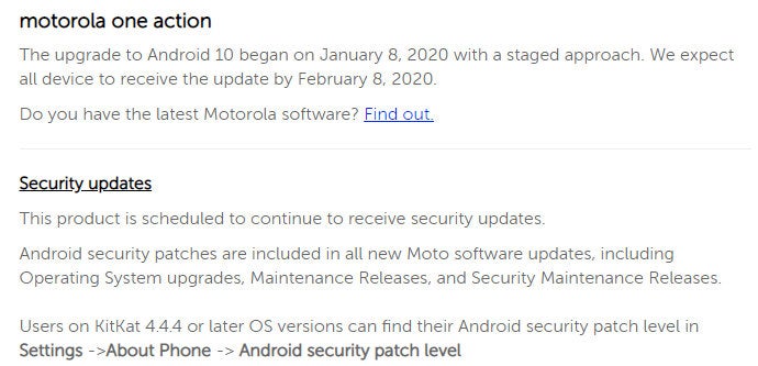 The second Android 10 update for a Motorola smartphone is now live