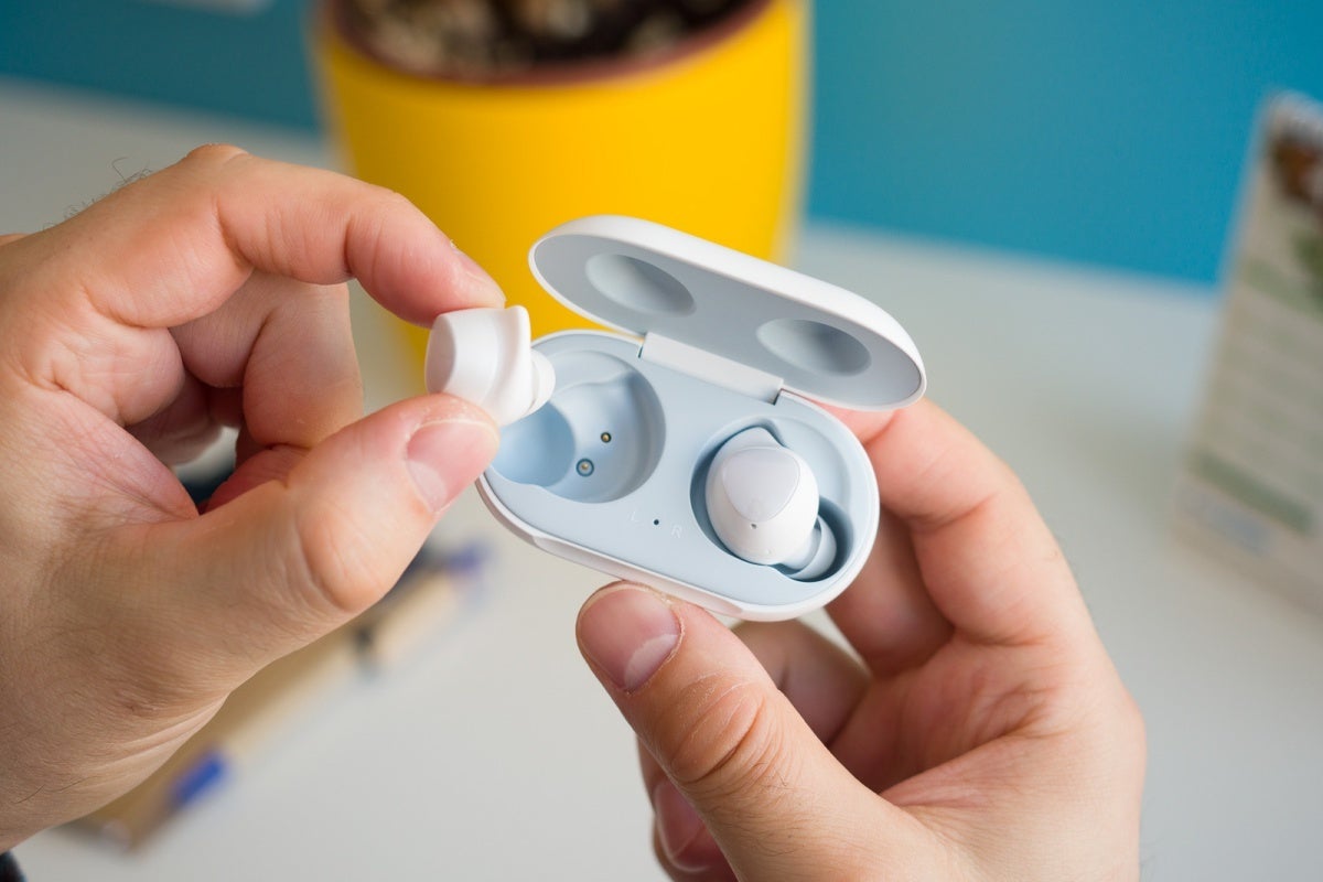 The original Samsung Galaxy Buds along with their trusty charging case - New report &#039;confirms&#039; massive Galaxy Buds+ battery upgrade and a key missing feature