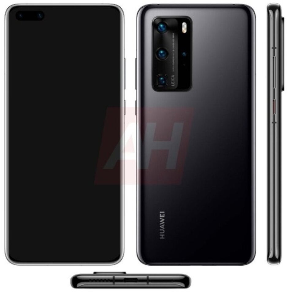 Render of the Huawei P40 Pro - Huawei's P40 inside joke trolls America