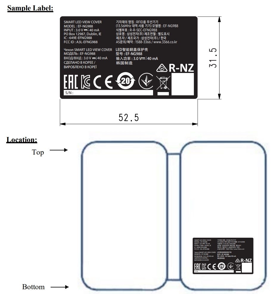 Galaxy S20 Ultra LED View Cover case outline - The Galaxy S20 Ultra lands in America and gets benchmarked with 12GB RAM