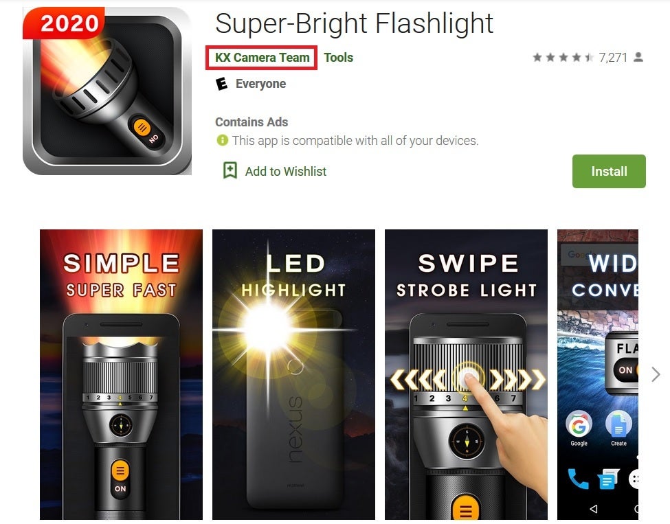 The developer of this app, still found in the Google Play Store, is connected with the developer of some of the malicious beauty camera apps - If you have any of these Android apps on your phone, delete them immediately!