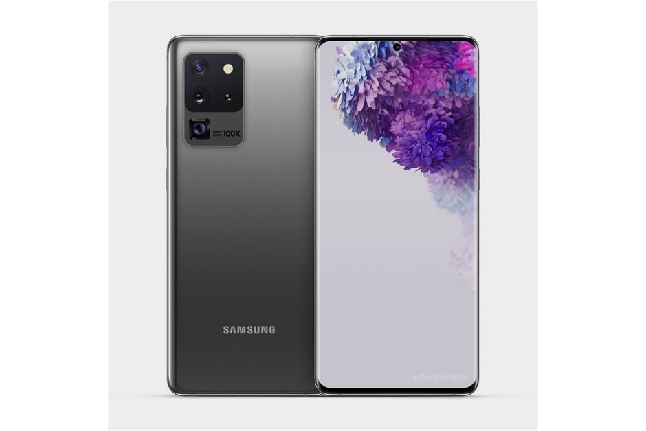 Galaxy S20 Ultra render - Samsung will finally match Apple with the Galaxy S20 Ultra build materials