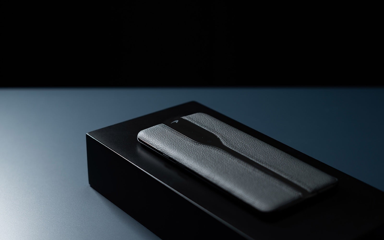 Black leather prototype of the OnePlus Concept One - OnePlus' invisible camera phone concept looks marvelous in black leather