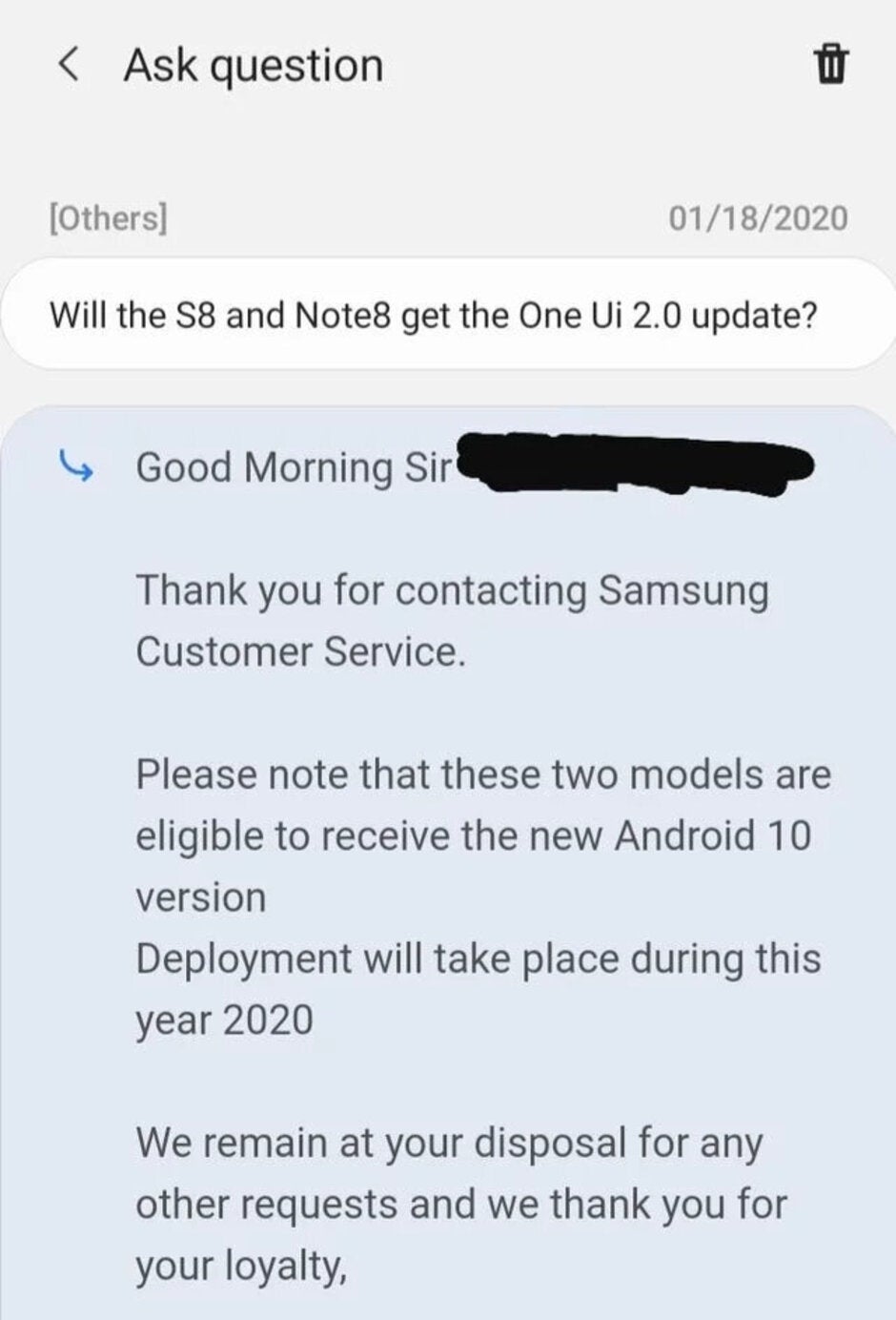 Samsung reps insist Galaxy S8 and Note 8 will receive Android 10 updates
