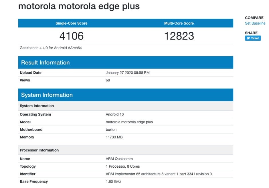 Mystery Motorola Edge Plus gets its first high-end specs &#039;confirmed&#039; in new benchmark