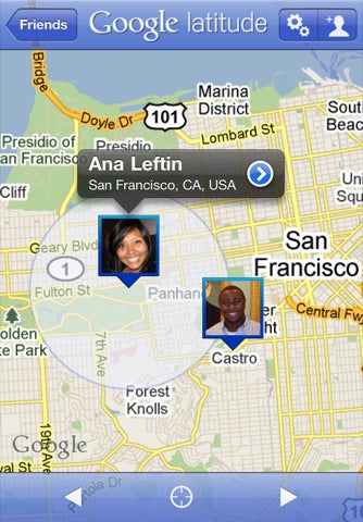 Google Latitude in action - Google Latitude makes a second coming to the App Store, this time it's real