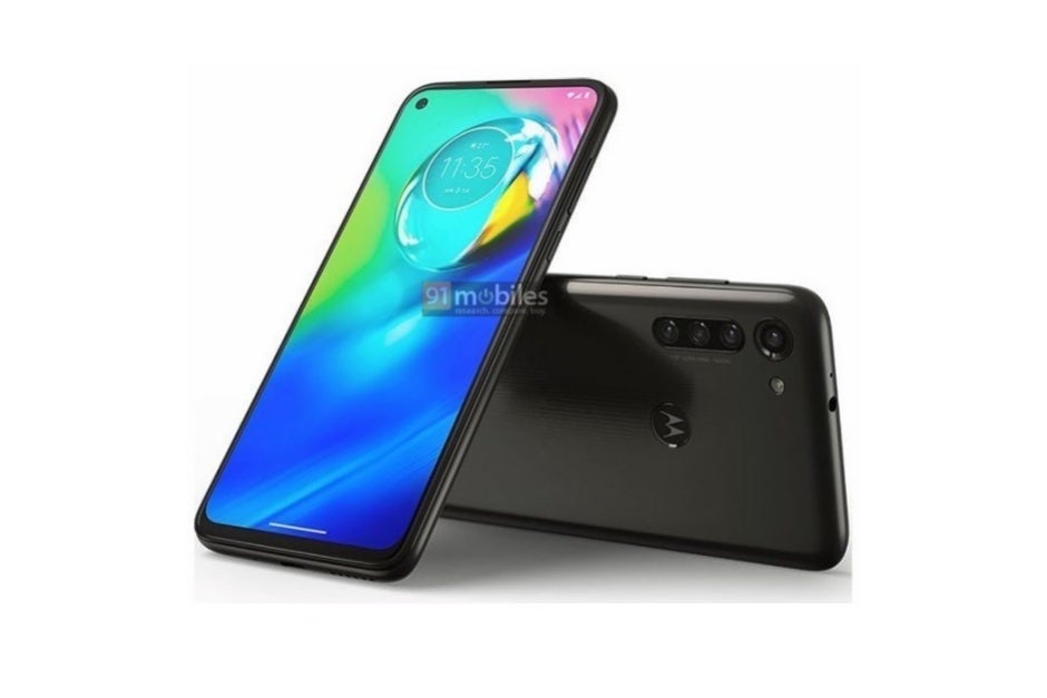 Leaked Moto G8 Power render in black - Big-battery Moto G8 Power and mystery Motorola phone with stylus get some newly leaked renders