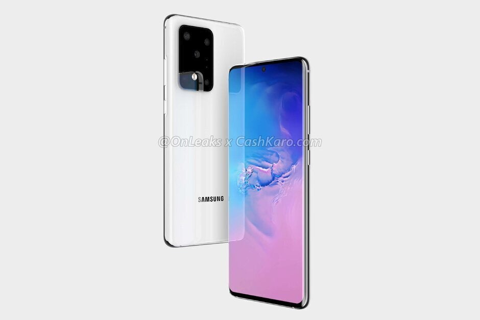 Render of the Samsung Galaxy S20 Ultra - Samsung teases new Galaxy S20 camera module and the Galaxy Z Flip in official video