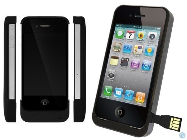Incase (L) and Aigo (R) battery cases for the Apple iPhone 4. - New iPhone 4 cases from Aigo and InCase helps to increase battery life