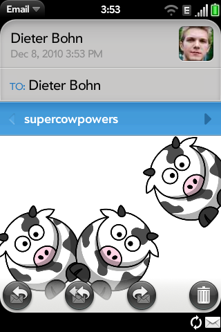 Palm includes Cow Mode on webOS 2.0