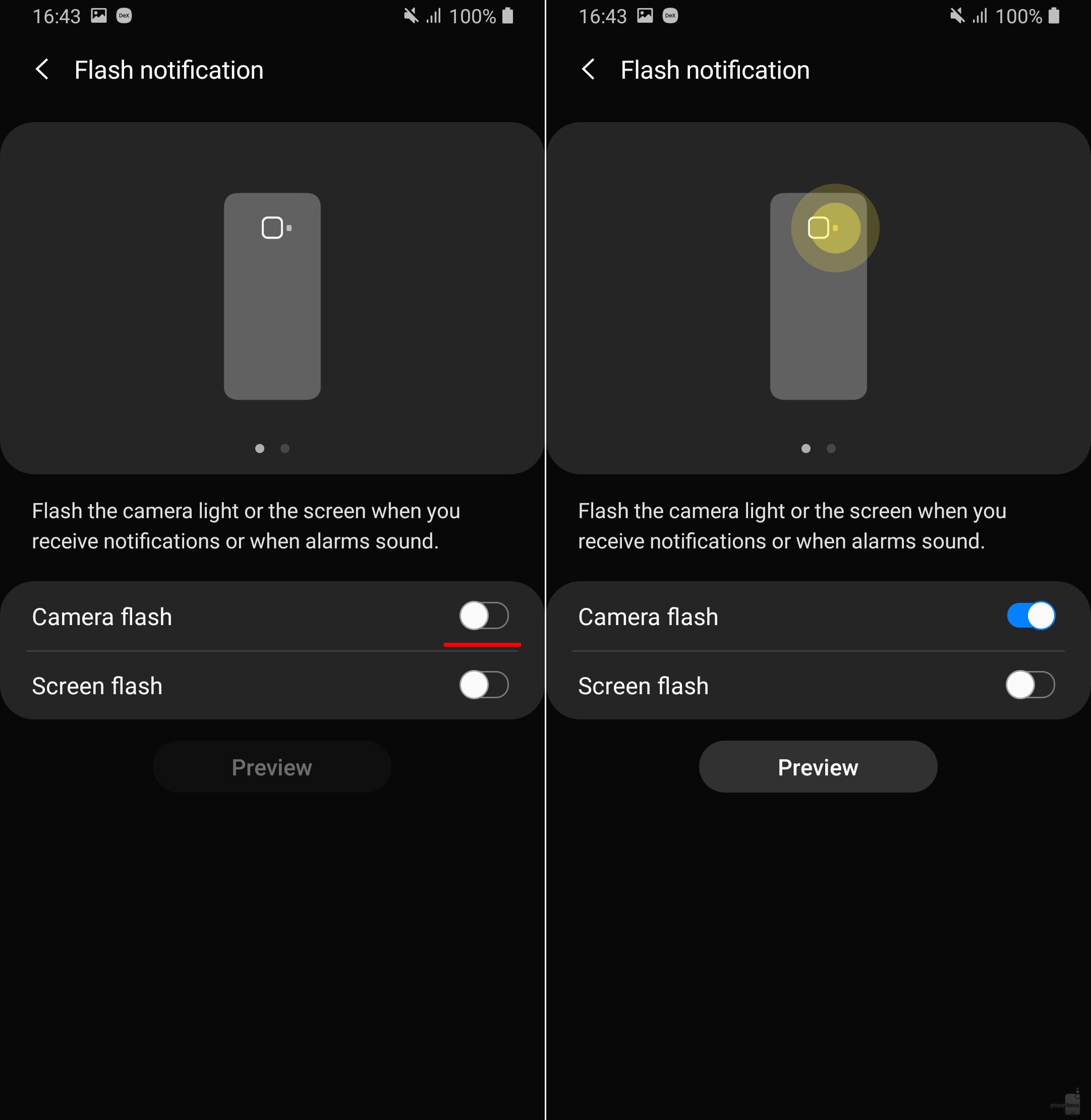 Android how to make your phone s camera LED flash when receiving