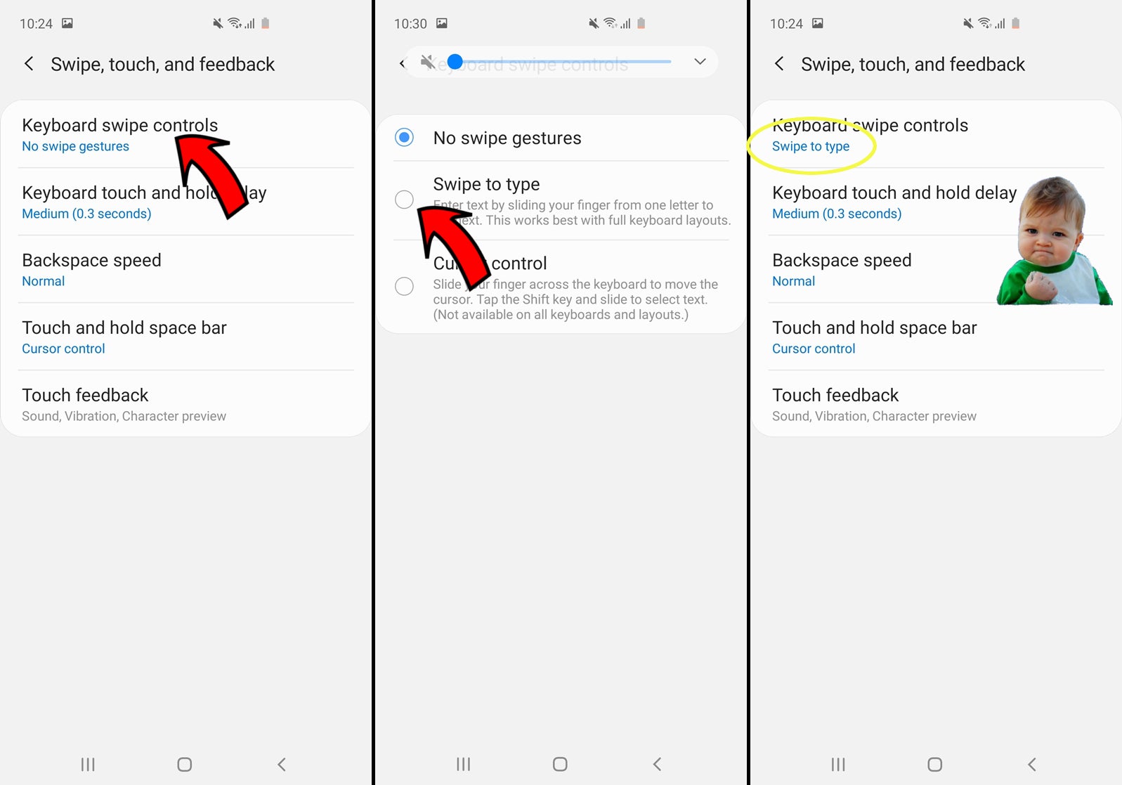 How to enable swipe typing on Samsung Galaxy S20 keyboard