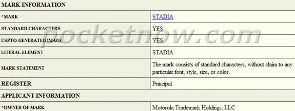 Motorola patents the "Stadia" brand for a possible gaming and fitness device