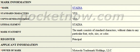 Motorola patents the &quot;Stadia&quot; brand for a possible gaming and fitness device