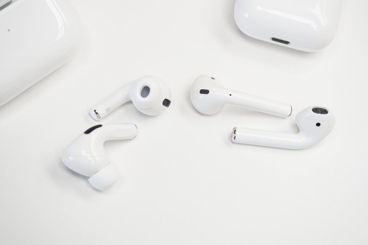 AirPods Pro (left), normal AirPods (right) - Wild report suggests Apple is working on AirPods Pro Lite earbuds
