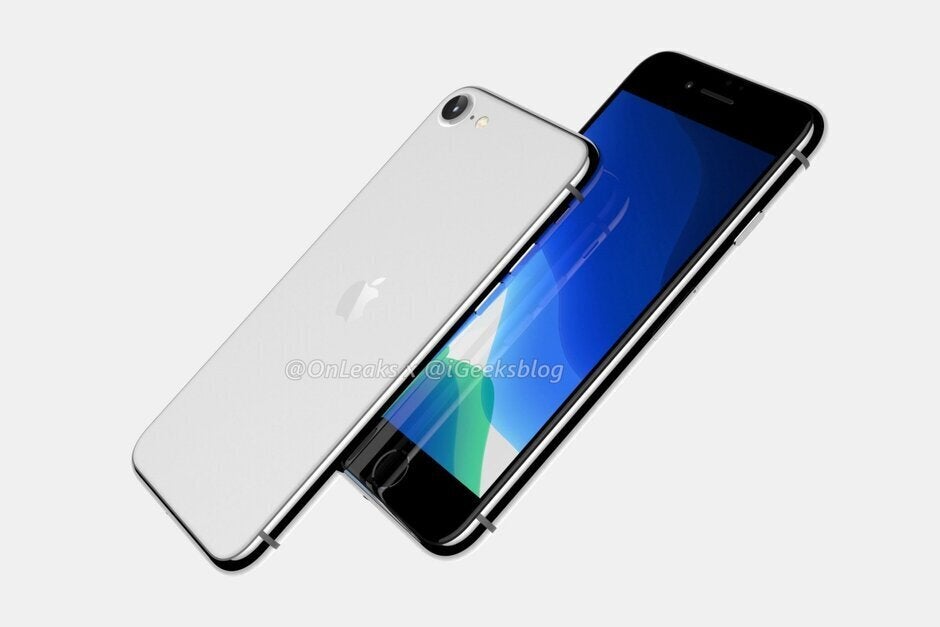 Render of the Apple iPhone 9 which will use the A13 Bionic chipset produced by TSMC - Apple&#039;s chip supplier sees strong demand for 5G phones