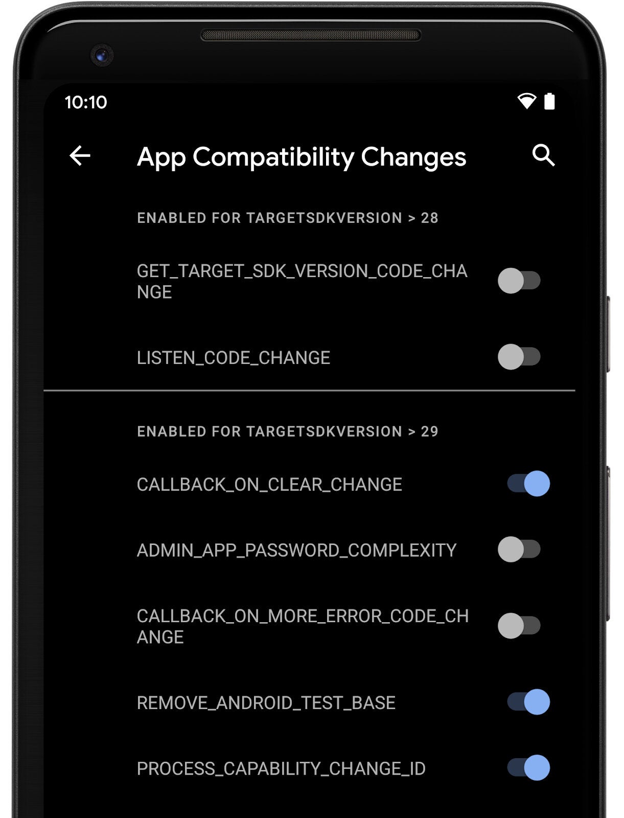 App compatibility toggles in Developer Options - Google is launching Android 11 Developer Preview for Pixel phones early