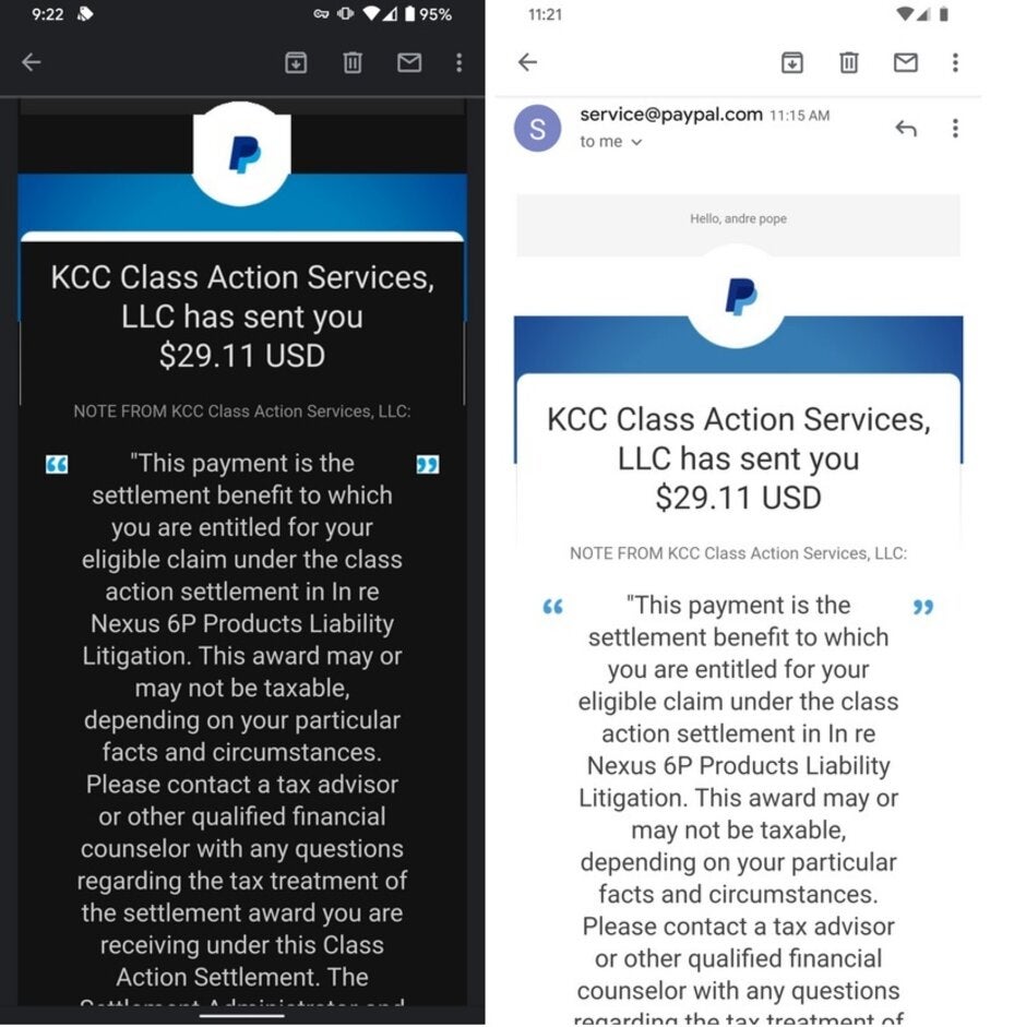 Nexus 6P users who were part of a class-action suit against Google and Huawei are receiving settlement checks as large as $400 - Nexus 6P owners start receiving up to $400 in bootlooping settlement proceeds