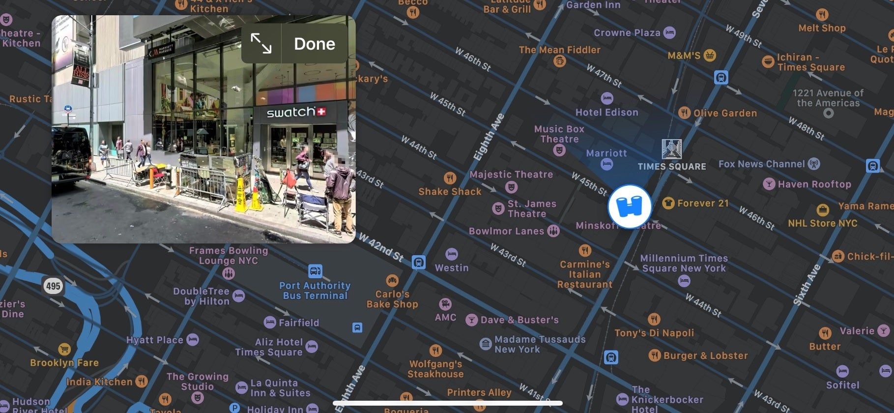 Take a walking tour of Times Square - This Apple Maps feature is better than Google's version of the same thing