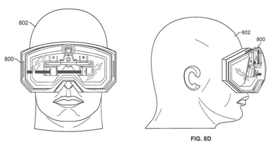 Illustration of a possible headset from an Apple patent application - Apple&#039;s interest in a new Wi-Fi standard reveals some things about Apple Glasses