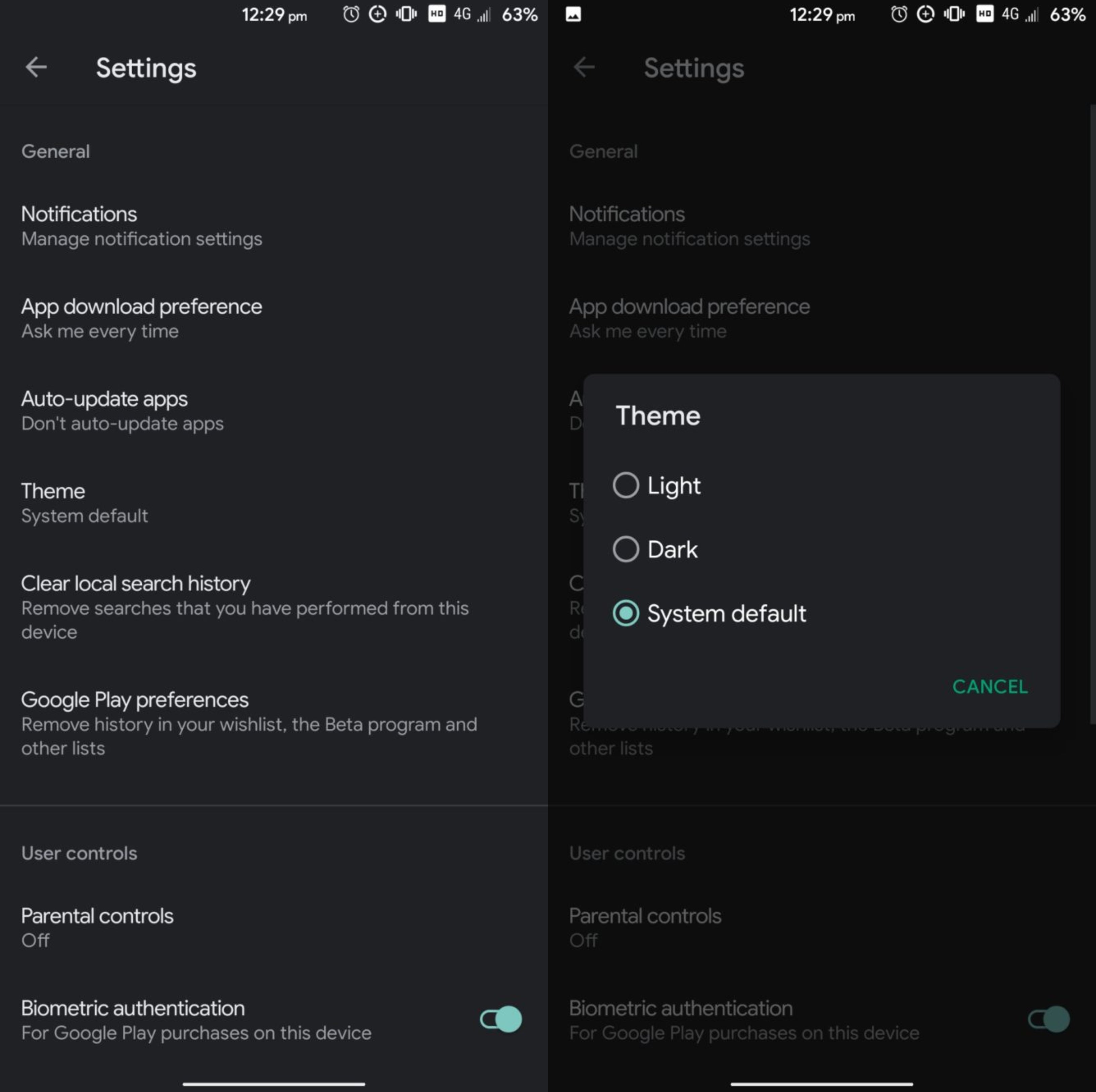 The elusive dark mode setting (Photos courtesy of Android Police) - The Play Store is getting this major feature at last