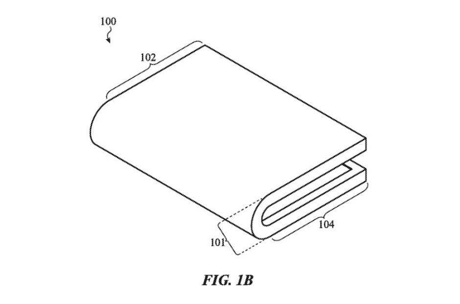Image from Apple's patent shows an inward folding iPhone - Apple's latest patent indicates that a foldable iPhone could be upcoming