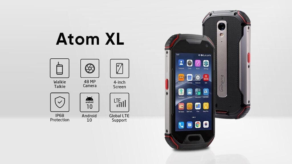 Unihertz Atom XL - The Unihertz Atom XL offers a 4-inch Android 10 experience in a rugged design