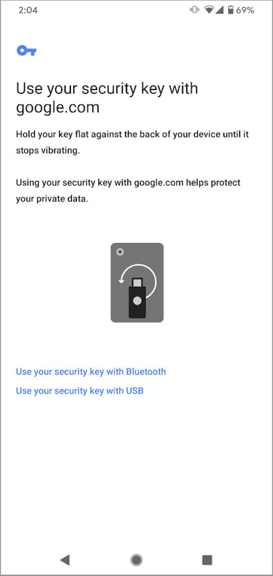 Enrolling security key on Chrome on mobile devices - Update allows enrolling Google security keys on more devices