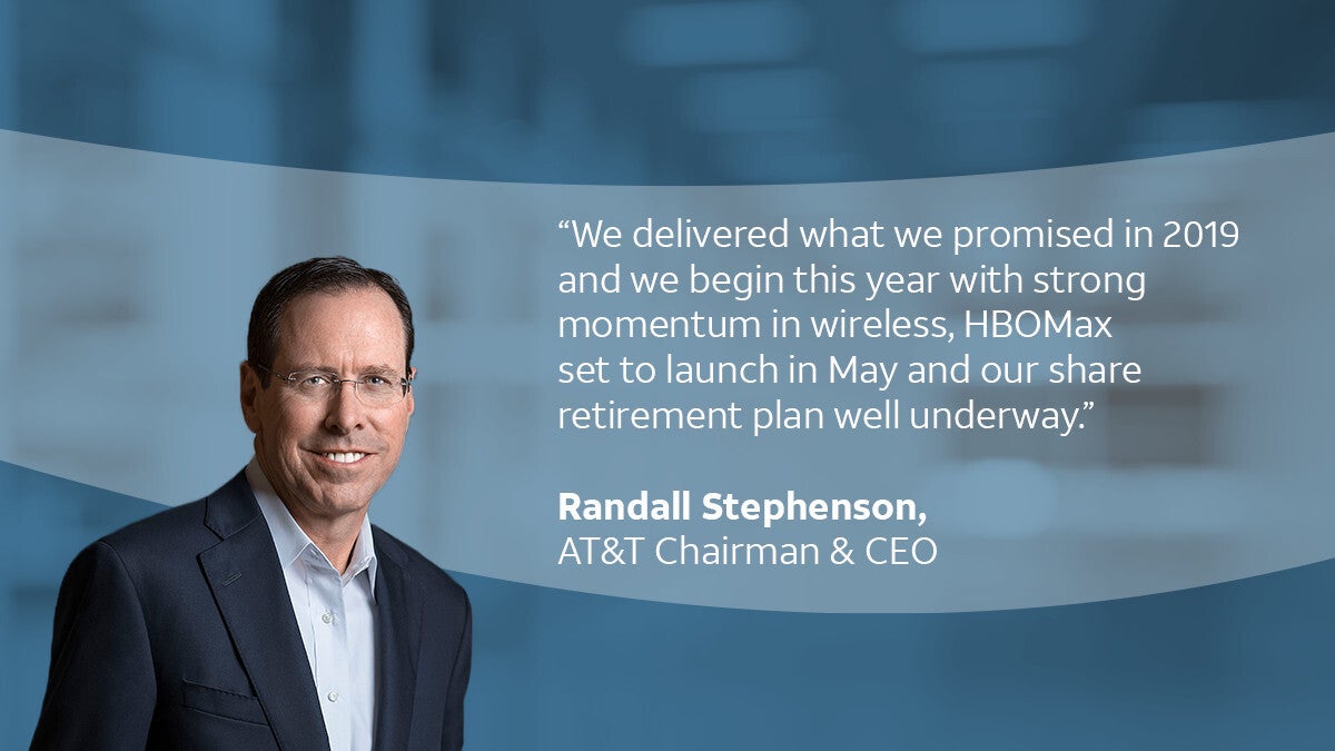 Stephenson's quote for 2019, Photo - AT&amp;T - AT&T CEO Randall Stephenson gets executive pay of $32 million for 2019