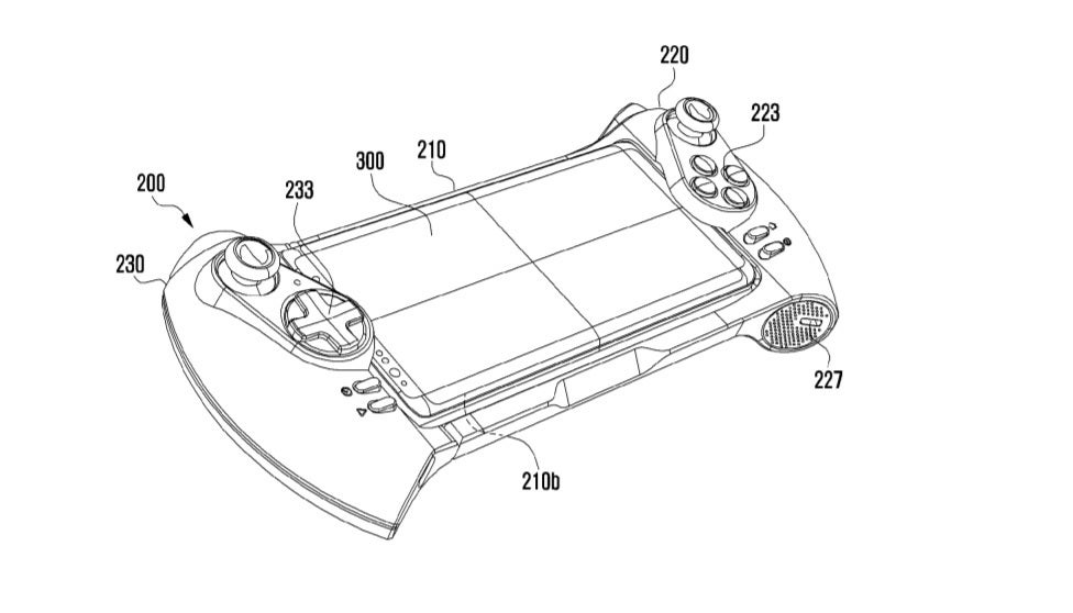 The smartphone connected to the device - Samsung may be developing a new gamepad for Galaxy phones