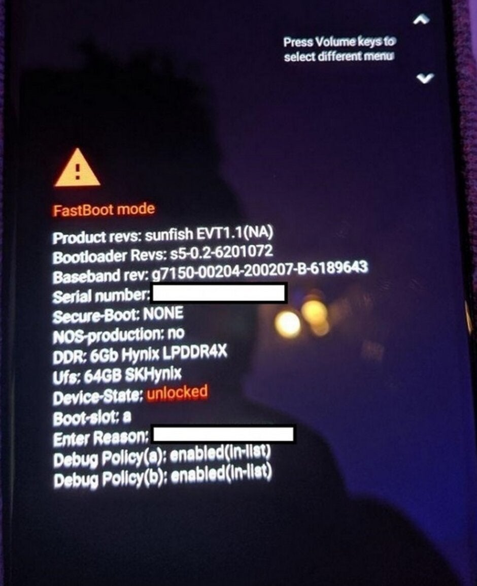 Screenshot of Pixel 4a bootloader shows that the phone will employ a SKHynix chip using UFS 2.1 - Read why apps will open and install faster on the Google Pixel 4a