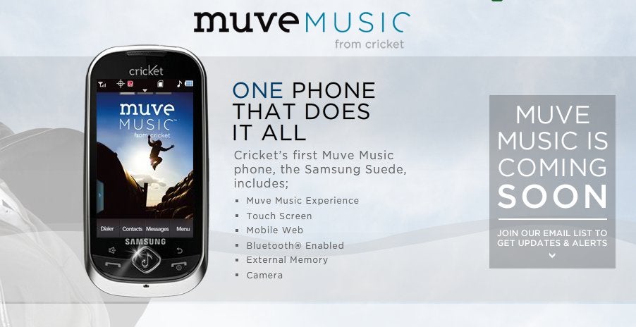 Cricket to launch $55 Muve Music plan with unlimited service and music