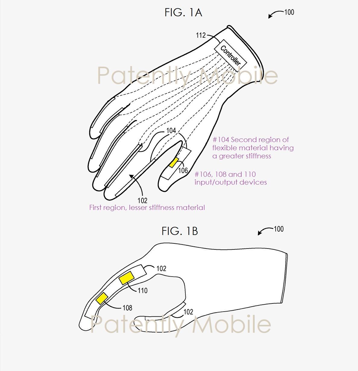 Image by Patently Mobile - Microsoft is working on a smart glove, patent shows